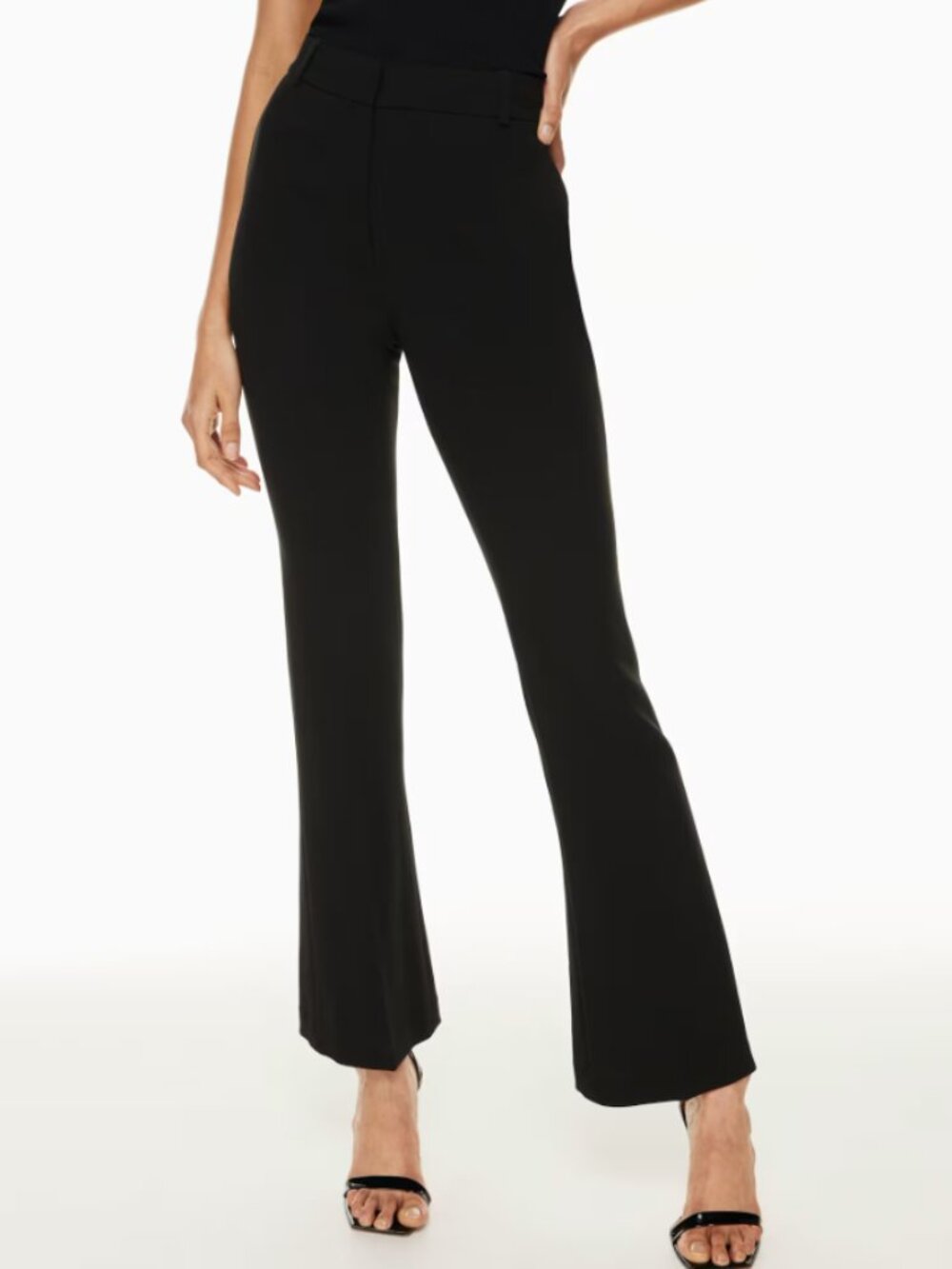 Aritzia Babaton Program Pant High-waisted Flared Trousers Black Size 00